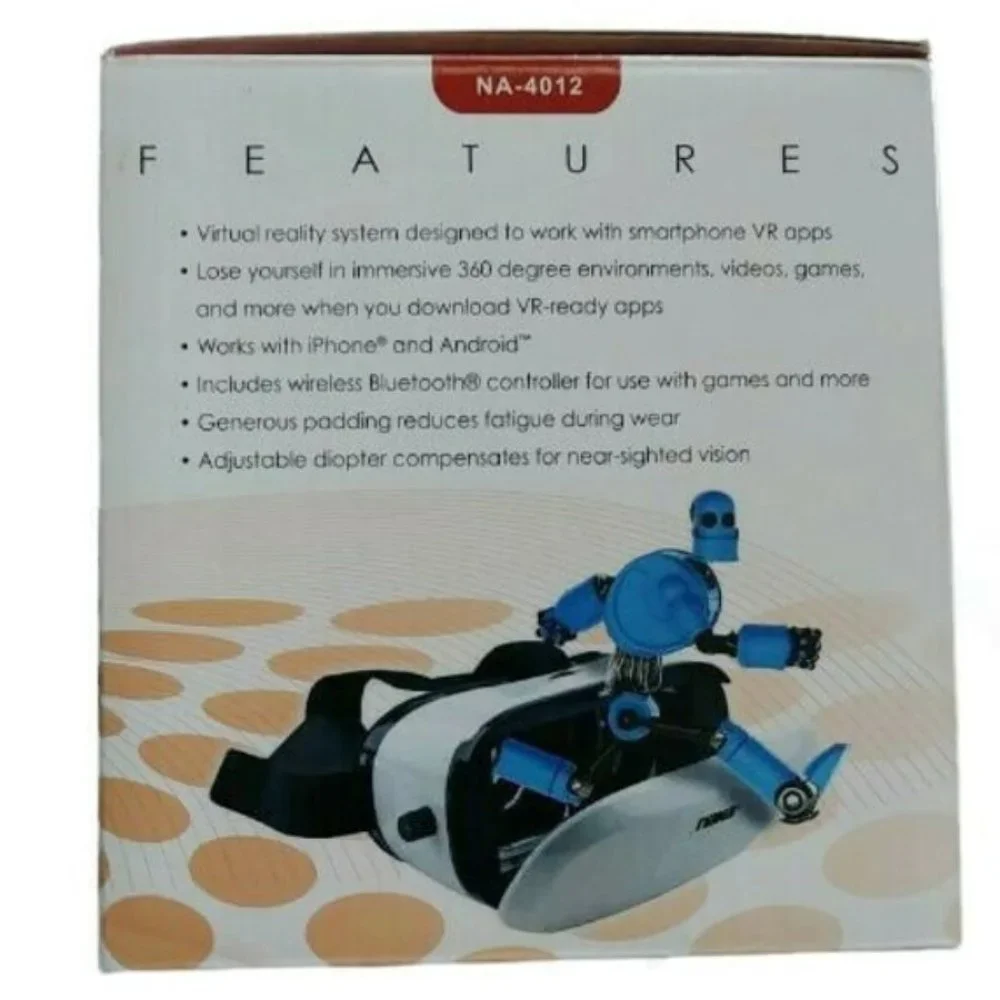 NAXA Holovue Virtual Reality Glasses for Your Smartphone with Remote NA-4012